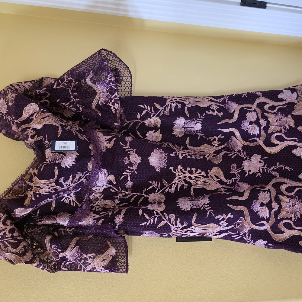 Elegant Purple Floral Maxi Dress